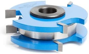 Amana Tool 3-Wing Tongue and Groove Reversible Stile and Rail Shaper Cutter, SC577, 2-13/32 x 3/4 x 1/2 and 3/4 Bore for 3/4 Inch Material