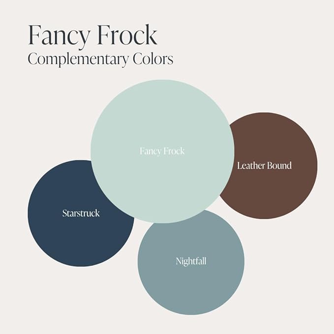 Country Chic All-in-One Chalk Paint for Furniture, Cabinets, Home Decor, Eco-Friendly, Matte Finish, Built-In Primer & Top Coat for Wood, Metal - Fancy Frock (Light Blue) - Quart 32 oz (950 ml)