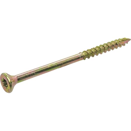 Grip-Rite 3GCS5#9 x 3,T25 Star Drive Gold Construction Wood Screw, 5lb Box