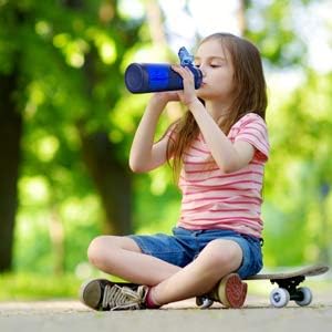 ZORRI 14/17/ 24/32 OZ Water Bottles, BPA Free Tritan Lightweight Leak Proof Sport Bottle with Brush, Lock Feature, Track Marker, and Flip Lid for Kids School, Fitness, Office, Sports & Outdoors