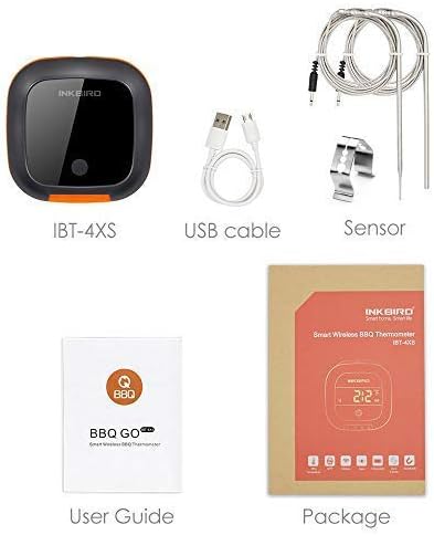 Inkbird Bluetooth Grill BBQ Meat Thermometer with Dual Probes Digital Wireless Grill Thermometer, Timer, Alarm,150 ft Barbecue Cooking Kitchen Food Meat Thermometer for Smoker, Oven, Drum