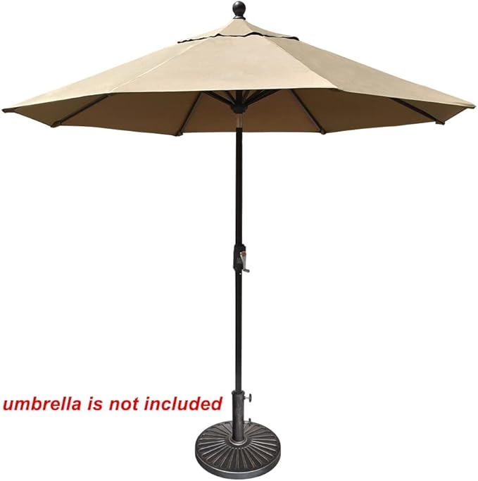 EliteShade USA Umbrella Base Stand Market Patio Outdoor Heavy Duty Umbrella Holder with Concave Radial Pattern,Bronze