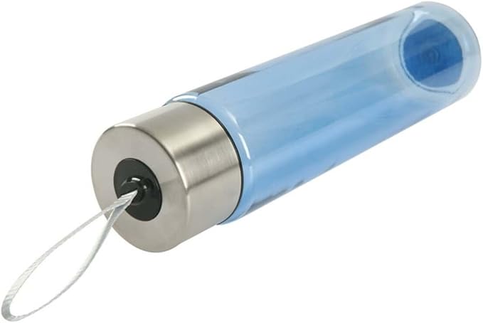 DipSip Water Bottle plastic 18 oz Stainless Steel Screw Cap Lid with Strap (Blue), 9