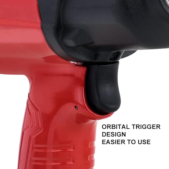 AEROPRO TOOLS 1/2-Inch Aluminum Air Impact Wrench(A398),Twin Hammer with 1380FT-LB Max Loosening Torque, Pneumatic Impact Gun, for Auto Repair, Tire Shop (Aluminum Housing)