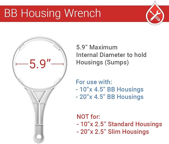 Max Water Heavy Duty 4.5" inch Spanner/Wrench for RO (Reverse Osmosis) Systems, Fits Most 20" x 4.5" & 10" x 4.5" Standard Filter Housings (Pack of 2)