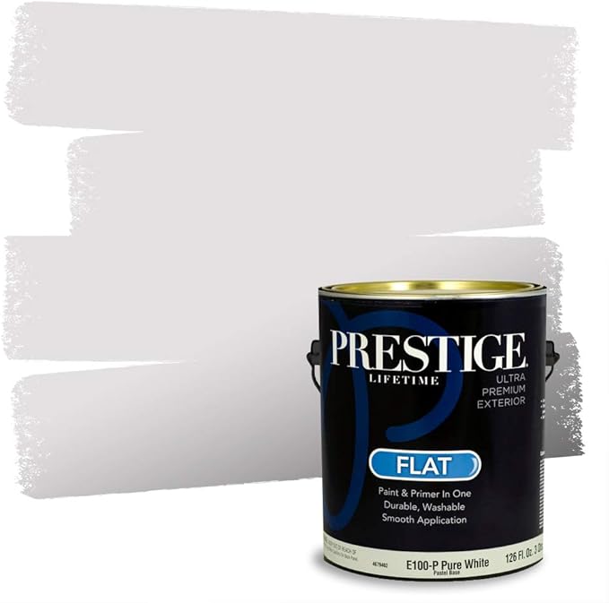 PRESTIGE Exterior Paint and Primer in One, Midwinter Gray, Flat, 1 Gallon