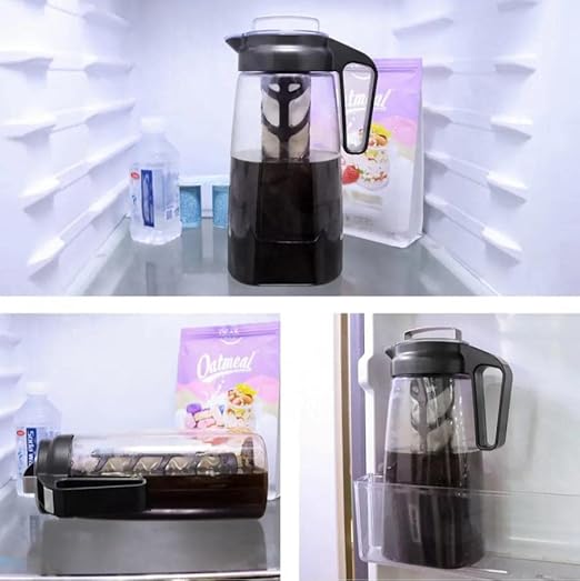 Alkaline Water Filter Pitcher with Infuser, Tritan Pitcher with Lid 2L | 9.5 pH Alkaline Filters | Tea Pitcher | Tritan BPA Free Ice Coffee Maker | Infuser Pitcher (No Filter)