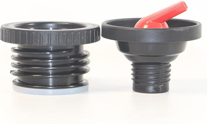 Thermos Yerta Pico de Mate Replacement Stopper for Stanley Classic Vacuum Insulated Wide Mouth Bottle (473ml/750ml/1.1QT, 1.5QT, 2QT) (Black-Red, Set of 1)