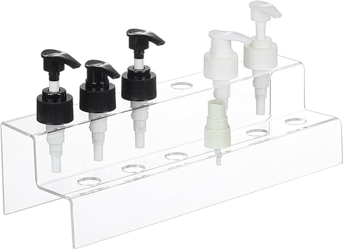 NBEADS 12-Slot 2 Tier Wine Bottle Stopper Display, Clear Acrylic Wine Stopper Holder 30.4x10x8.2cm/11.96x3.9x3.2inch Wine Stopper Display Stand Rack for Countertop, Inner Diameter: 0.75inch