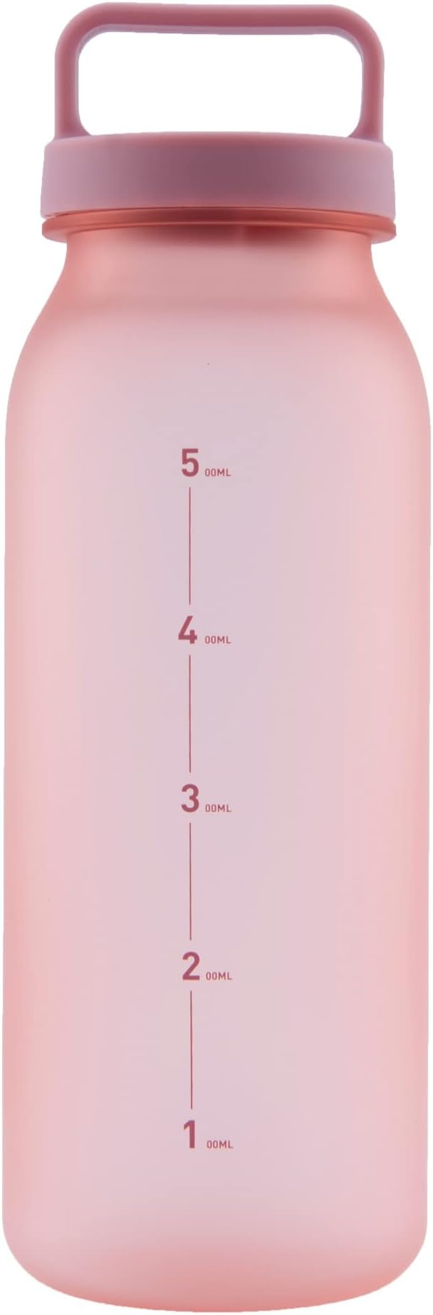 WEMUG Waterbottle 21 oz Easy Carry Handle, Modern Simple Design, BPA-Free, Leak Proof, Durable Plastic, Ultra Light, Handled (pink)