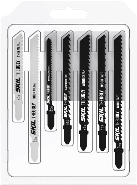 SKIL 21 Pc All-Purpose T-Shank Jig Saw Blade Set for SKIL Jig Saws JS314901/ JS313101/ JS820302/ JS820202/ JS5833A-10 - JSB2000