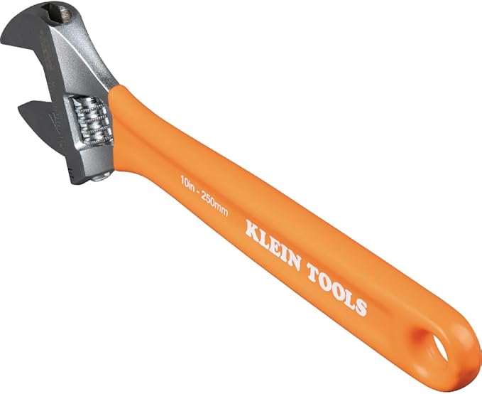 Klein Tools D5072 Adjustable Wrench Set, Extra Capacity, 6-Inch and 10-Inch, Forged Alloy Steel Wrenches, Metric and SAE, 2-Piece