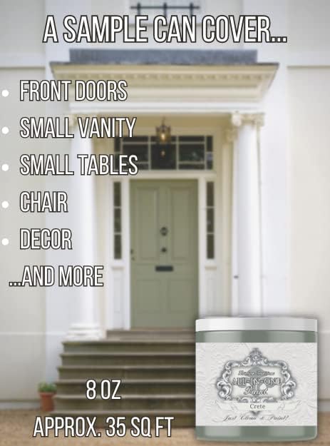 ALL-IN-ONE Paint, Durable cabinet and furniture paint. Built in primer and top coat, no sanding needed. Includes our 30 featured color card - Kisses, 8oz Sample