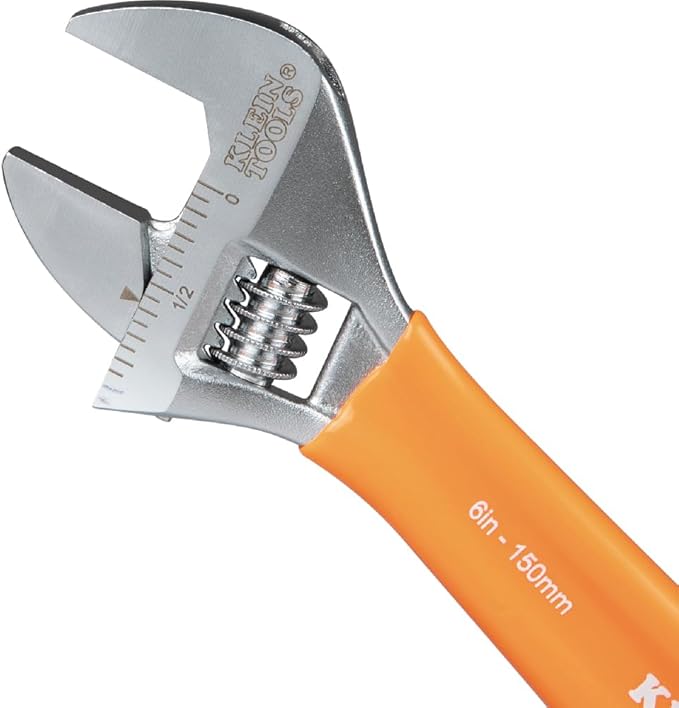 Klein Tools D5072 Adjustable Wrench Set, Extra Capacity, 6-Inch and 10-Inch, Forged Alloy Steel Wrenches, Metric and SAE, 2-Piece