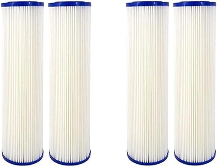 CFS – Whole House Replacement Water Filter Cartridges Compatible with EQ-304-20 & EQ-PFC.35 Models – Removes Bad Taste – 20" Replacement Filter Cartridge (4 Pack - Pleated Filter)