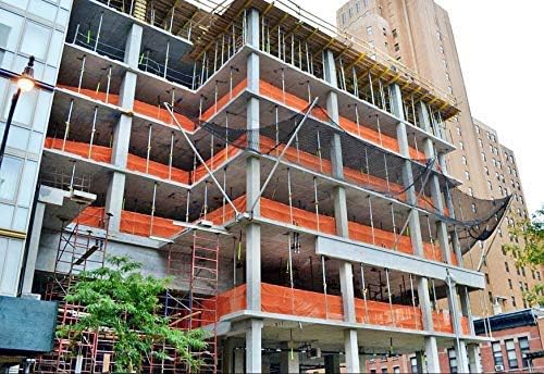 Debris Safety Netting Orange Fire Retardant (8.6' x 150', Orange)