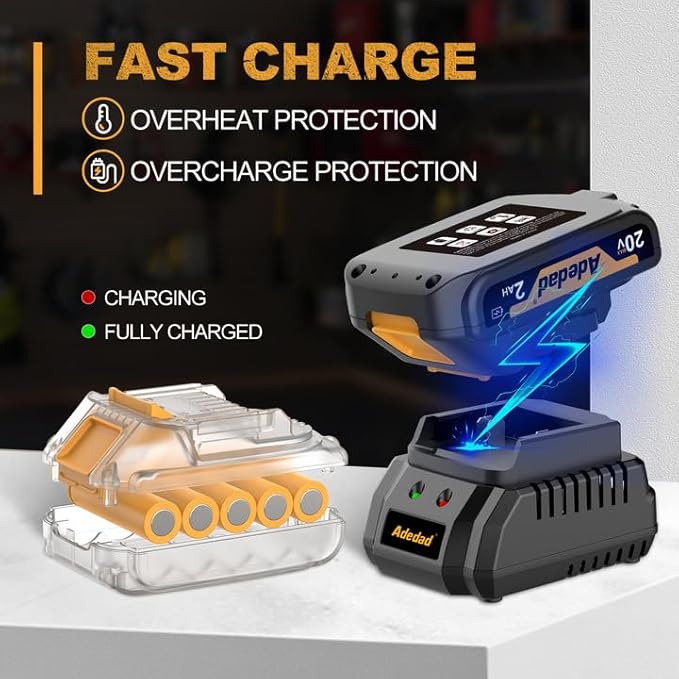 1/2 Power Impact Wrench 400N.m/ 300ft-lbs Impact Gun Cordless Electric Impact Driver with Battery and Charger include 17/19/20/21mm Sockets and 5 inch Extension Rod