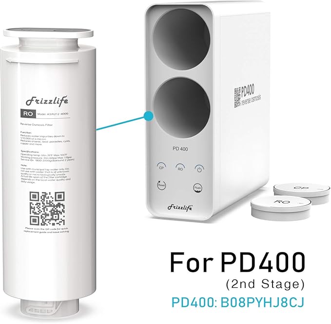 FRIZZLIFE ASR212-400G RO Replacement Filter Cartridge for PD400 (2nd Stage)
