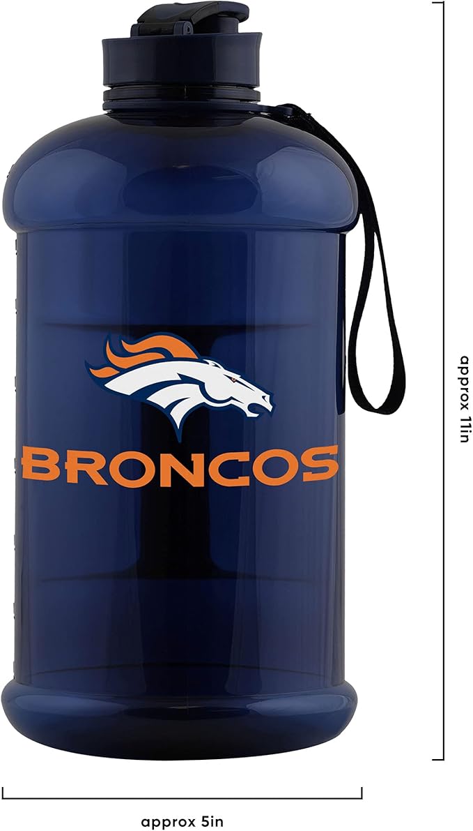 FOCO NFL Team Logo 2L Plastic Clear Large Sports Water Bottle