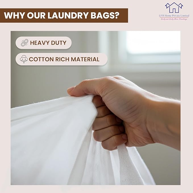 LFH Home Cotton Canvas Extra Large Laundry Bag with Handle, Heavy Duty Drawstring Closure Washable Laundry Bags School Travel, Home, Hotel, College Dorm, Organizer Sack, Toys 28x36-White Thanks Giving