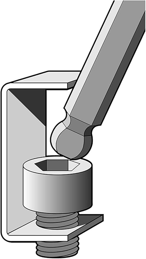EKLIND 64811 Power-T Handle Ball-Hex Key allen wrench- 8pc set Metric MM size 2-10 9in shaft Stand
