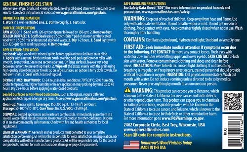 General Finishes Oil Base Gel Stain, 1/2 Pint, Black