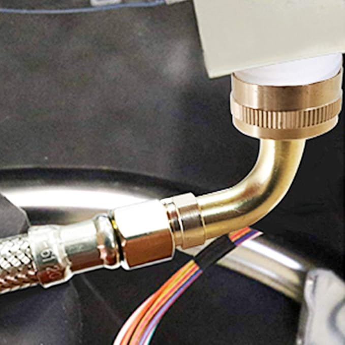 HYDRO MASTER Brass Dishwasher Inlet Elbow Solid Brass,3/8" OD Comp x 3/4" FNH.