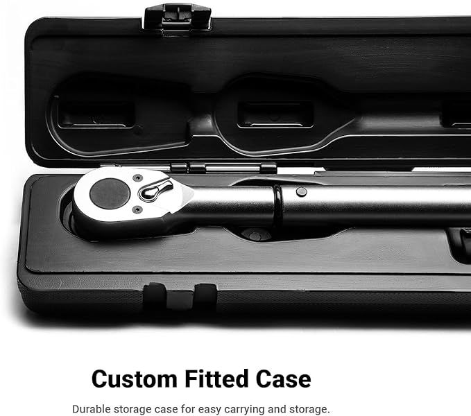Capri Tools 31202-250FL 30-250 Foot Pound Industrial Torque Wrench, 1/2" Drive, Matte Chrome