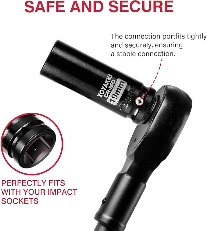 Hex Bit Impact Socket Set,35 PCS 1/2" Drive Deep and Shallow Impact Socket Set,Metric (Shallow 8-32mm and Deep 10-32mm) Sizes Socket with Durable Case for Automotive Mechanic