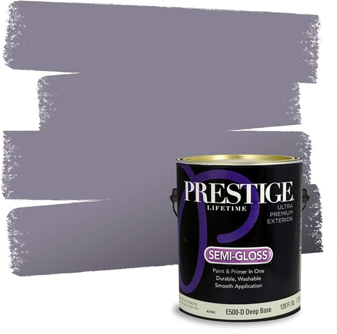 PRESTIGE Exterior Paint and Primer in One, Iris Mist, Semi-Gloss, 1 Gallon