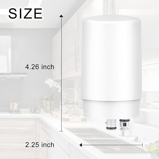 Faucet Water Filter Replacement for Brita Faucet Filter,Brita FR-200, FF-100 Replacement Filter-3 piece,White