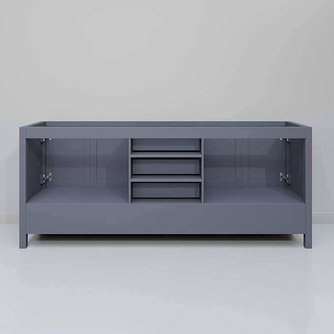 Big Sur 72 in. W X 22 in. D Dark Grey Double Bath Vanity Cabinet Without Countertop