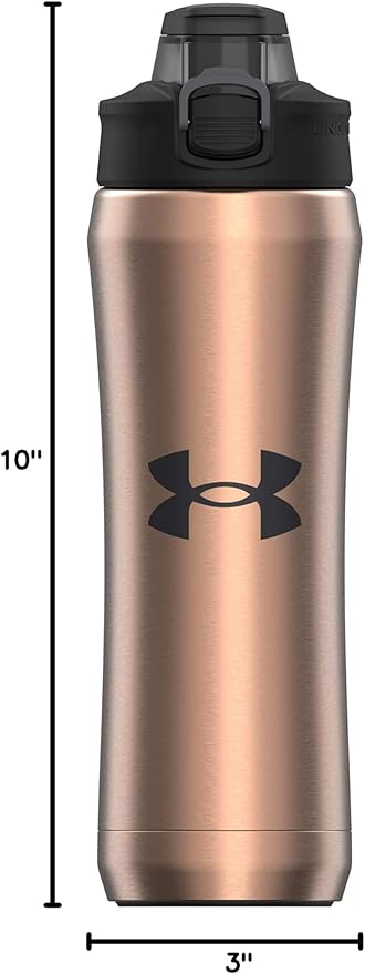 Under Armour 18oz Beyond Stainless Steel Water Bottle, Vacuum Insulated, Self Draining Protective Cap, Leak Proof, For Kids & Adults, All Sports, Gym