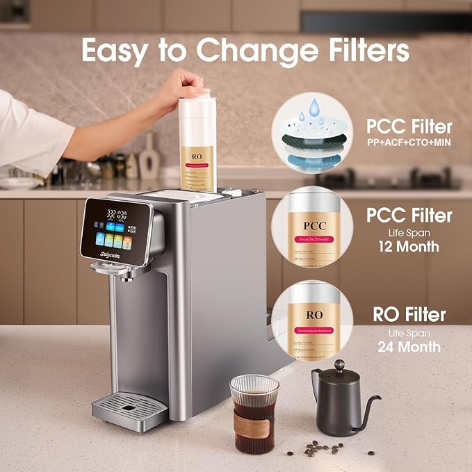 PCC Replacement Water Filter for WP-RSA, 4-in-1 Filter, 12 Months lifespan-1st Stage