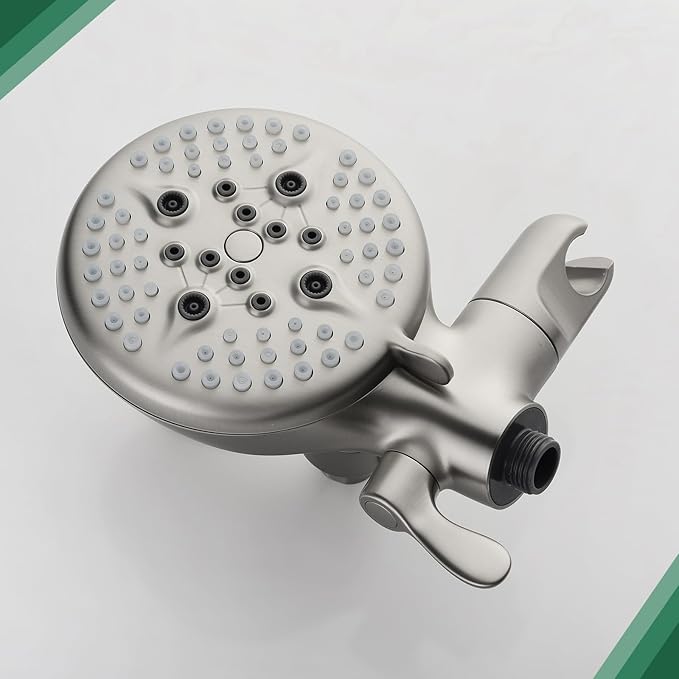 2 Handle Shower Faucet Shower System Complete 2 in 1 Shower Combo Set with Handheld Showerhead Shower Trim Kit Shower Fixtures Brushed Nickel