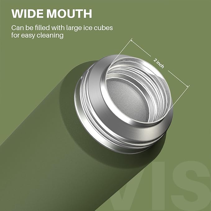 Insulated Sports Water Bottle, Stainless Steel Water Bottles with Locking Flip Top Lid, Insulated Bottle with Double-Wall Vacuum Insulation for Fitness and Outdoor Enthusiasts