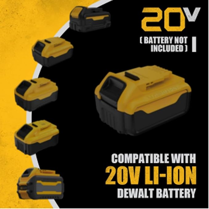Cordless Impact Wrench, 1/2 inch Impact Gun for 20V Dewalt Battery, 730Ft-lbs(1000N.m) Brushless High Torque Power Impact Wrench with 3-Mode Speed, LED Work Light, Belt Clip (Battery Not Included)