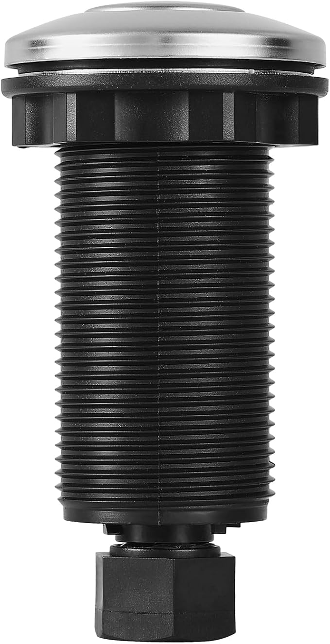 VEVOR Garbage Disposal Air Switch Kit, Dual Outlet Sink Top Air Switch for Food Waste Disposal, 3.5-inch Long Brushed Silver Stainless Steel ON/OFF Air Button for Granite, Marble, Quartz Countertops