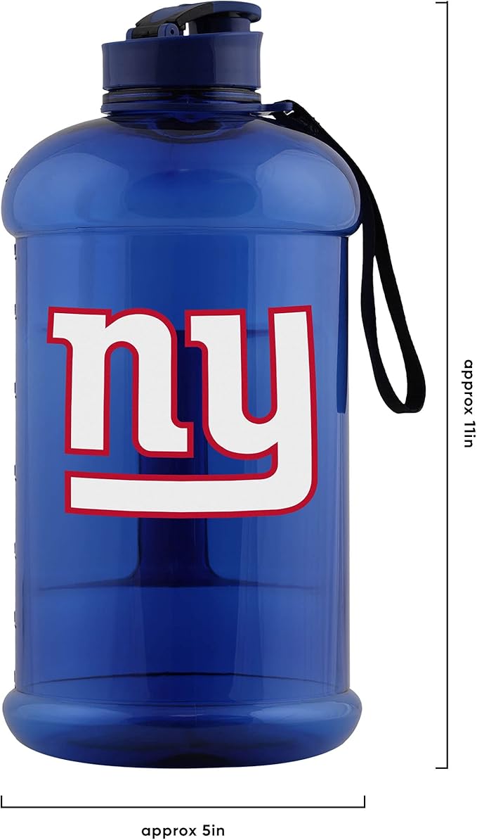 FOCO NFL Team Logo 2L Plastic Clear Large Sports Water Bottle