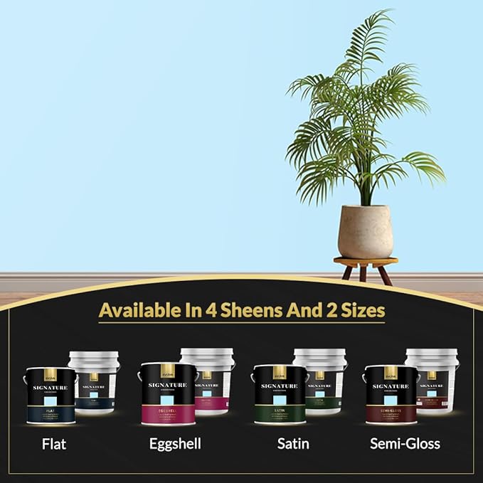 EVOLVE Signature Paint & Primer: Luxury Paint & Primer for Indoor & Outdoor Surfaces, Minimal Odor, Eggshell Sheen (Baby Blue, 1 Gallon)