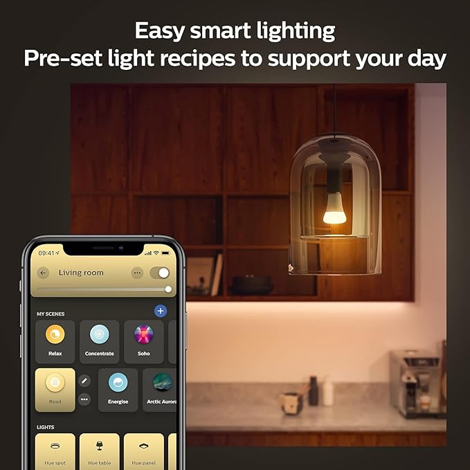 Philips Hue Smart 100W A21 LED Bulb - Soft Warm White Light - 1 Pack - 160LM - E26 - Indoor - Control with Hue App - Works with Alexa, Google Assistant and Apple Homekit