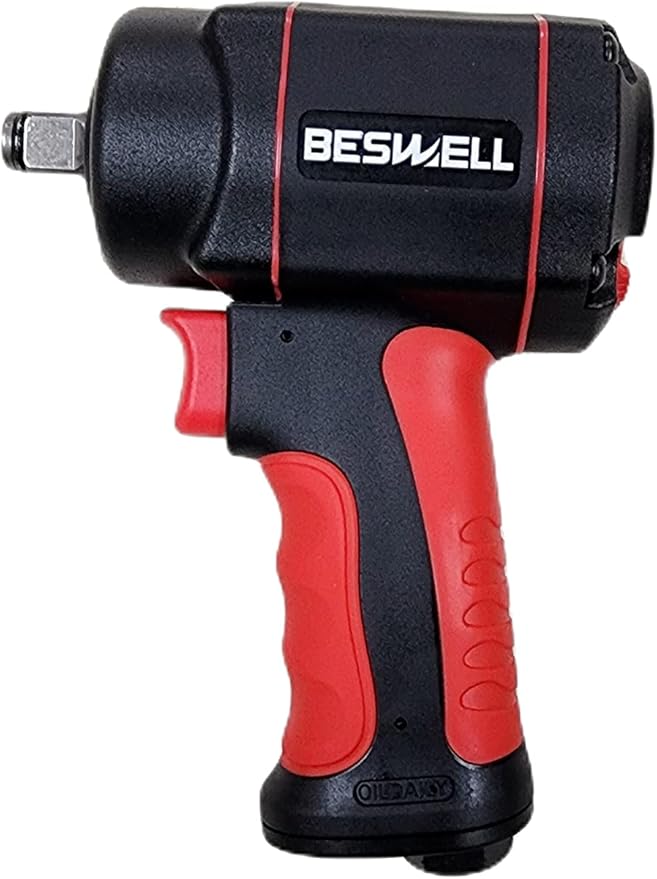 BESWELL-1/2" PRO level Stubby Size Jumbo Hammer Air Impact Wrench-BW-112F3N 1200N.M /885Ft.lbs Max Loosen torque