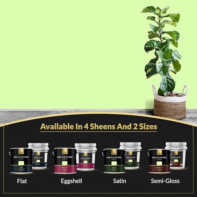 EVOLVE Signature Paint & Primer: Luxury Paint & Primer for Indoor & Outdoor Surfaces, Minimal Odor, Eggshell Sheen (Tennis Green, 1 Gallon)