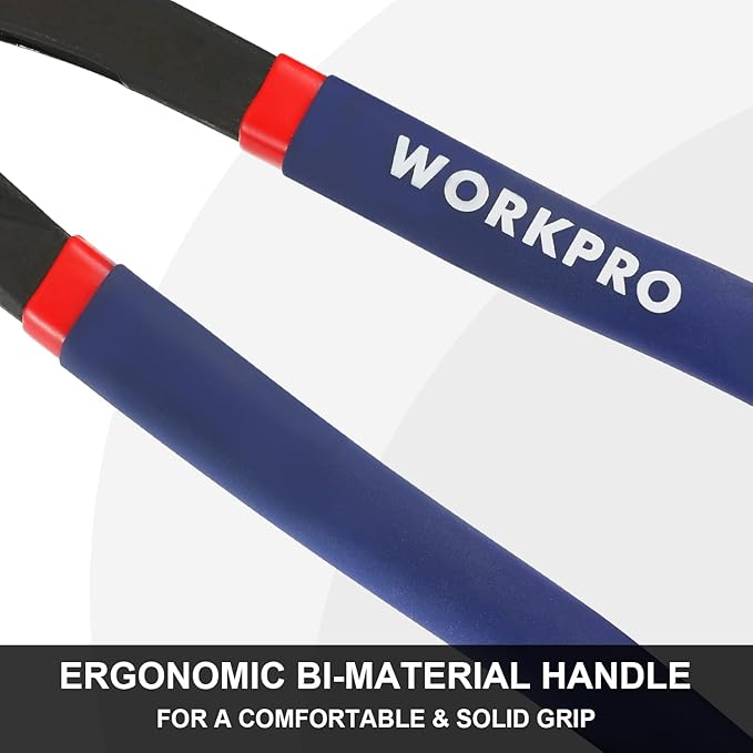 WORKPRO 10-Inch Groove Joint Pliers, Fast Adjust Tongue and Groove Pliers, V-Jaw Water Pump Pliers with Comfort Grips