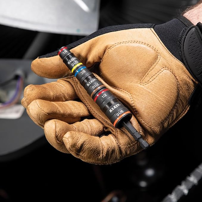 Klein Tools Magnetic 11-in-1 Multi-Tool Screwdriver With 8 Bits and Impact 7-in-1 Flip Socket Set With 6 Sizes