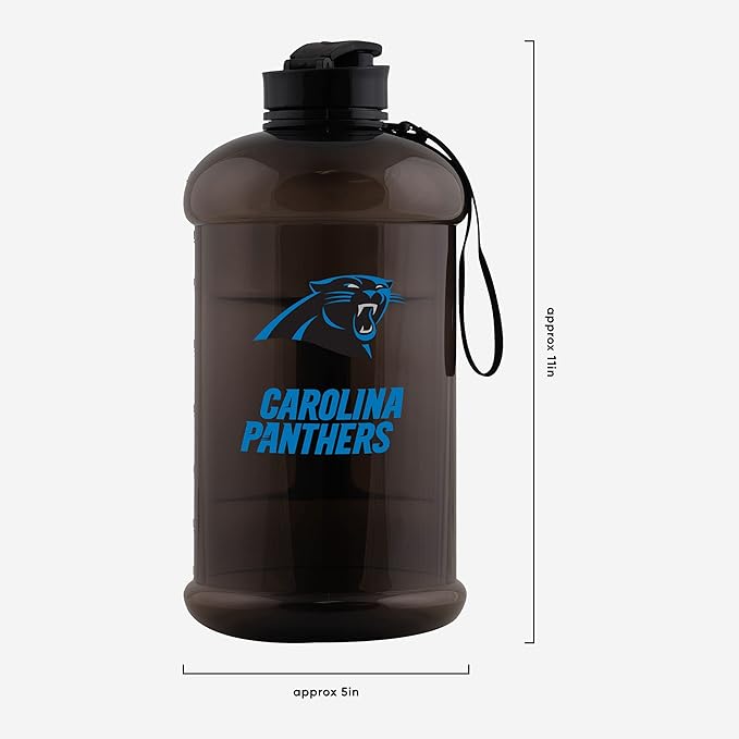 FOCO NFL Team Logo 2L Plastic Clear Large Sports Water Bottle
