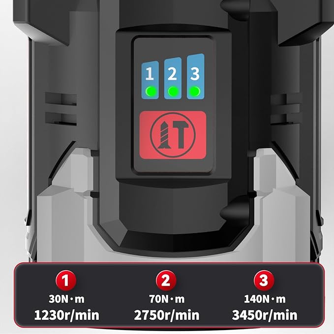 Cordless Impact Driver Kit 16.8V Max Torque 140Nm(105ft-lbs)High Rotation Electric Impact Driver Brushless Motor Continuously Variable Rechargeable 1/4" impact driver 2.0Ah Batteries