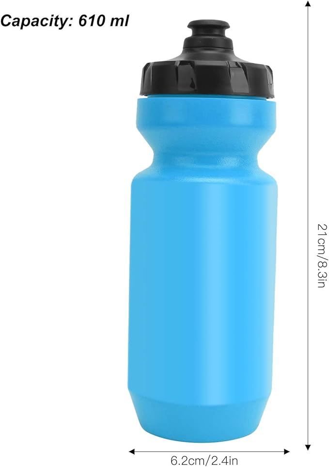 Bicycle Water Bottle, Self‑Sealing Leakage‑Proof Jet Valve Easy to Open and Close Broken‑Resistant Bike Kettle for Outdoor for Travel(Blue)