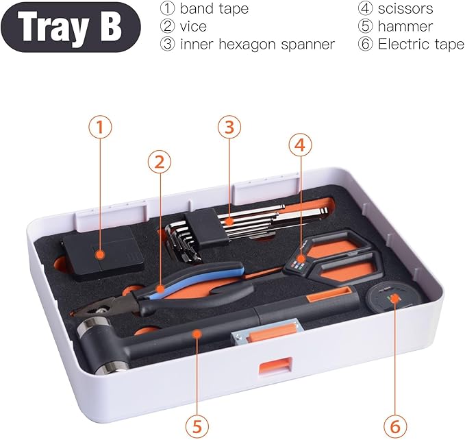 Tool Set for Home with 24V Power Cordless Drill Hand Repair Tool Box Set,589 Piece 4 Floors Chest with Drawers, power combo kits Gifts for New Homeowners Suitable for Work,Home,Diy