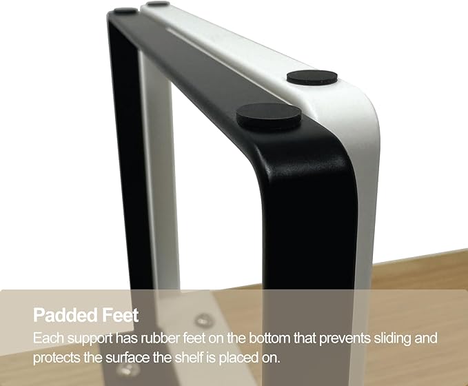 Mitus Shelf Organizer and Storage, Stackable Tiered Wood Cabinet Rack for Countertops, Desktops, Cabinets (Set of 2) 12" and 16" Wide Natural Oak and White